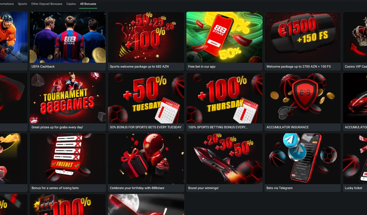 888Starz bonuses
